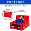Delta Children Mickey Mouse Fabric Sit & Play Portable Activity Seat in Red