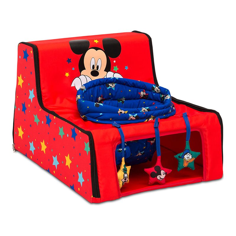 Delta Children Mickey Mouse Fabric Sit & Play Portable Activity Seat in Red