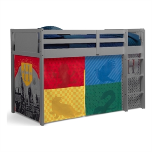 delta children harry potter fabric loft bed tent for low twin bed in multi-color