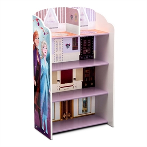 delta children frozen ii 4-shelf wood bookcase for kids in multi-color