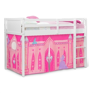 delta children princess 2-guardrails plastic toddler bed in pink