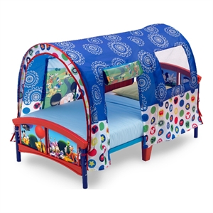 delta children mickey mouse plastic toddler tent bed in multi-color