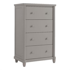 delta children barrington 4-drawer engineered wood and metal chest in gray