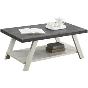 roundhill furniture athens wood coffee table with shelf