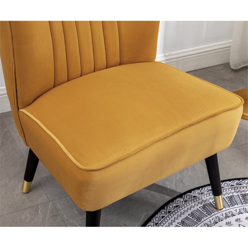 Elon contemporary velvet discount upholstered accent chair