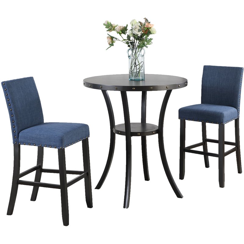 Biony espresso wood online dining set