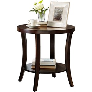 roundhill furniture perth contemporary wood oval end table