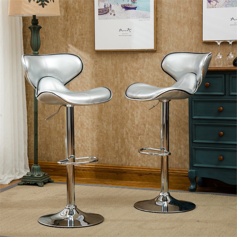 Roundhill furniture swivel leather best sale bar stool