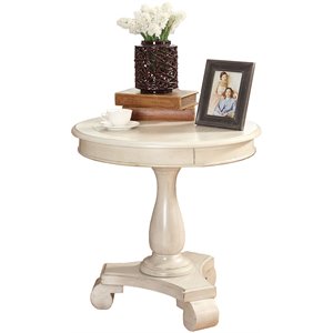 roundhill furniture rene round wood pedestal end table