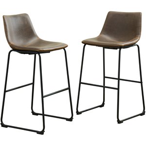 roundhill furniture lotusville pu leather counter stool (set of 2)