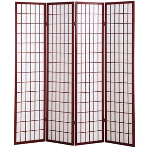roundhill furniture roland 4 panel oriental shoji screen/room divider