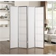 Roundhill Furniture Seto Rice Paper and Wood 4-Panel Room Divider Screen Silver