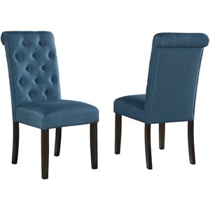 roundhill furniture leviton solid wood asons dining chair (set of 2)