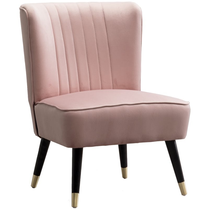 Upholstered discount pink chair