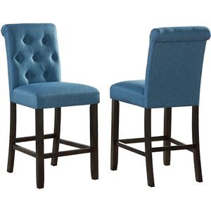 roundhill furniture leviton solid wood asons counter stool (set of 2)