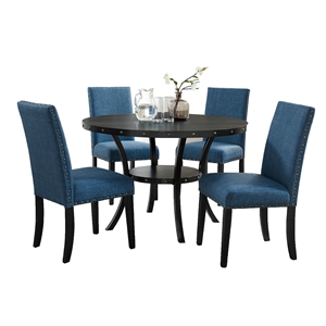 roundhill furniture biony wood counter dining set with chairs