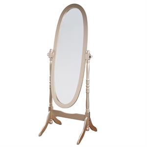 traditional queen anna style wood floor cheval mirror in gold finish