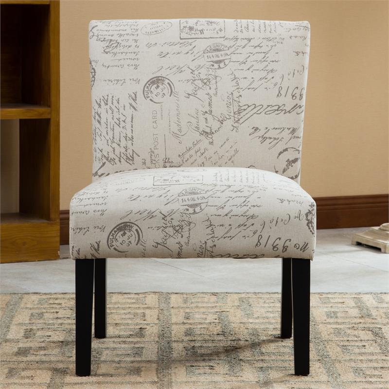 Print fabric accent online chairs