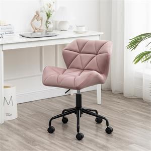 Eldon Diamond Tufted Adjustable Swivel Office Chair in Mauve