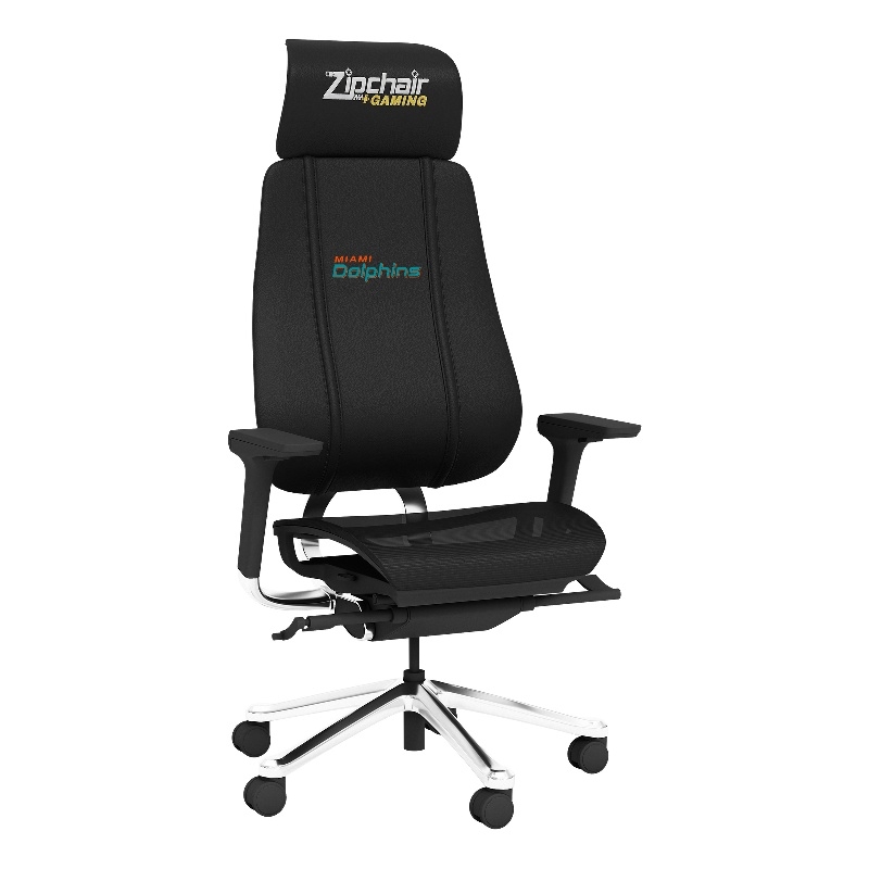 DreamSeat PhantomX Mesh Gaming Chair with Miami Dolphins Secondary Logo in  Black