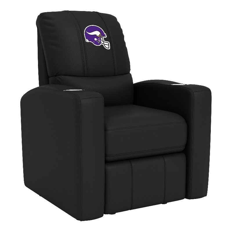 DreamSeat Stealth Recliner with Minnesota Vikings Helmet Logo in Black