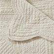 Madison Park Fabric Oversized Quilted Throw with Scalloped Edges in Cream