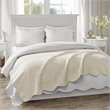 Madison Park Fabric Oversized Quilted Throw with Scalloped Edges in Cream
