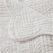 Madison Park Fabric Oversized Quilted Throw with Scalloped Edges in White