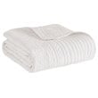 Madison Park Fabric Oversized Quilted Throw with Scalloped Edges in White
