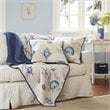 Madison Park Modern Printed Fabric Oversized Quilted Throw in Blue
