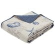 Madison Park Modern Printed Fabric Oversized Quilted Throw in Blue