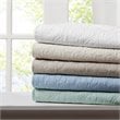Madison Park Traditional Fabric Oversized Quilted Throw in Ivory