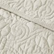 Madison Park Traditional Fabric Oversized Quilted Throw in Ivory