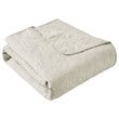 Madison Park Traditional Fabric Oversized Quilted Throw in Ivory