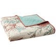 Madison Park Coastal Printed Fabric Oversized Quilted Throw in Green