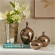 Madison Park Signature 3-Piece Transitional Ceramic Vase Set in Bronze
