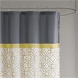 510 Design Donnell Transitional Microfiber Shower Curtain in Yellow/Gray