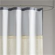 510 Design Donnell Transitional Microfiber Shower Curtain in Yellow/Gray