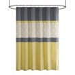 510 Design Donnell Transitional Microfiber Shower Curtain in Yellow/Gray