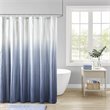 Madison Park Fabric Ara Ombre Printed Seersucker Shower Curtain in Blue