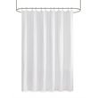 Madison Park Cotton Arlo Super Waffle Textured Solid Shower Curtain in White