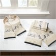 Madison Park 6-Piece Coastal Cotton Jacquard Towel Set w/ Embroidery in Beige