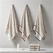 Madison Park 6-Piece Traditional Cotton Jacquard Towel Set w/ Embroidery in Red