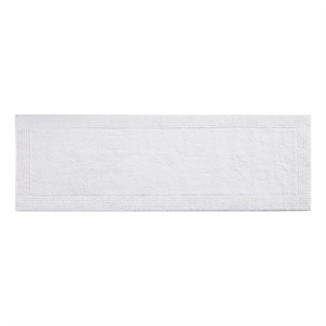 Madison Park Signature 24x72&quot Transitional Cotton Reversible Bath Rug in White