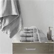 Madison Park Signature 6-Piece Transitional Cotton Bath Towel Set in Gray