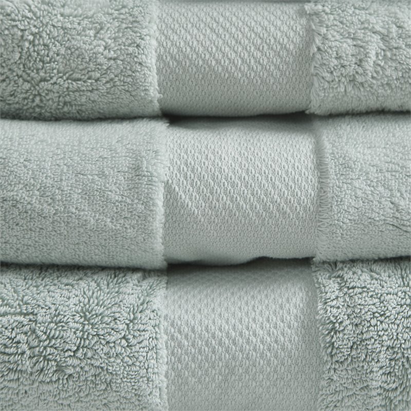 Madison Park Signature 6-Piece Transitional Cotton Bath Towel Set - Blue