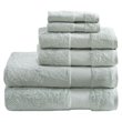 Madison Park Signature 6-Piece Transitional Cotton Bath Towel Set - Blue
