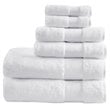 Madison Park Signature 6-Piece Transitional Cotton Bath Towel Set in White