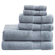 Madison Park Signature 6-Piece Transitional Cotton Bath Towel Set in Blue