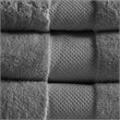 Madison Park Signature 6-Piece Transitional Cotton Bath Towel Set in Charcoal